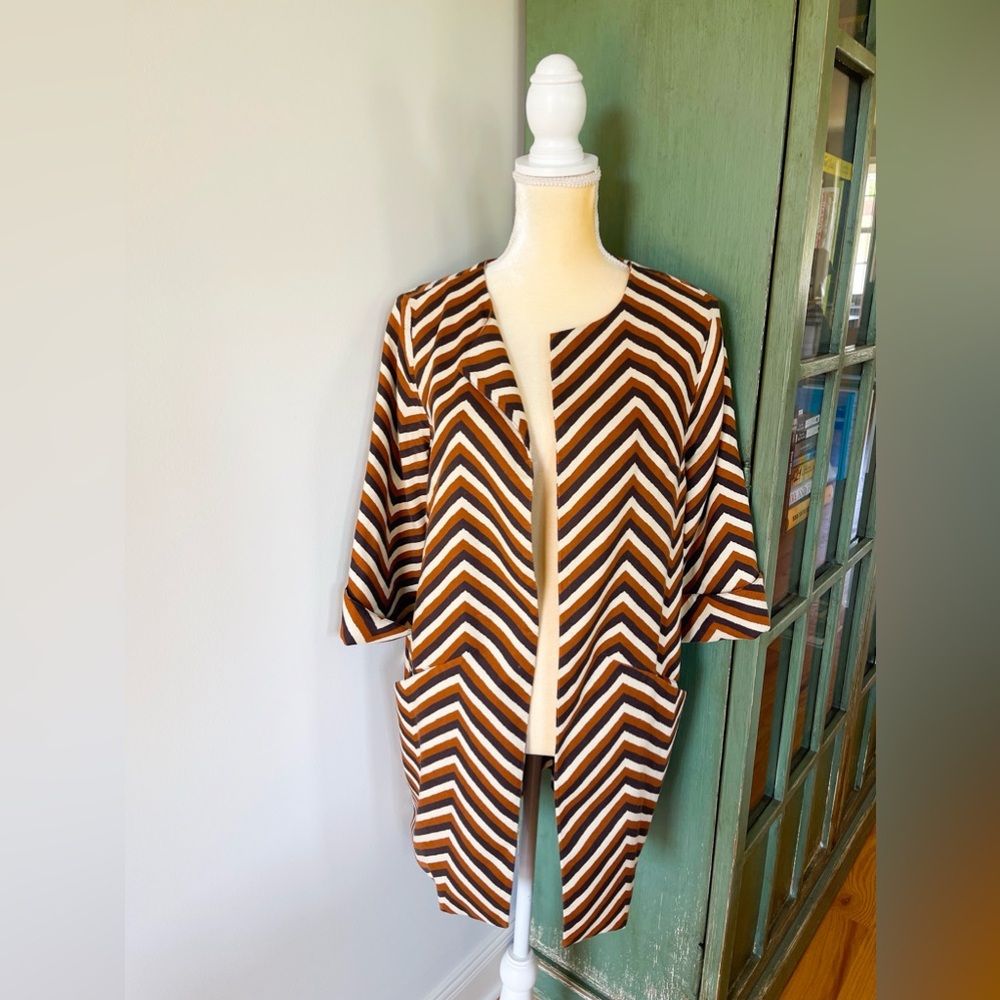 Eva Franco chevron print jacket size S